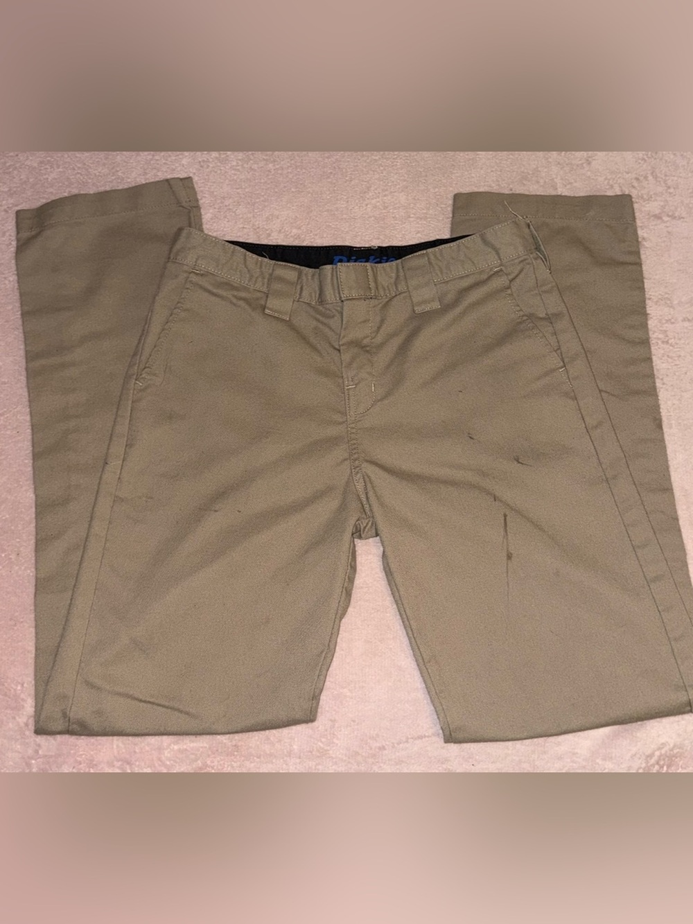 Dickies Men's Khaki Straight-Leg Chinos